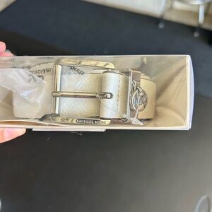 Michael Kors Gold and White Women's Belt